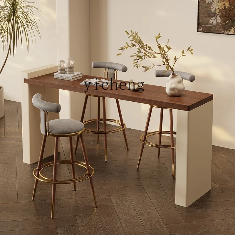 

O-6 medieval minimalist bar tle household living room high tle walnut venr countertop tle
