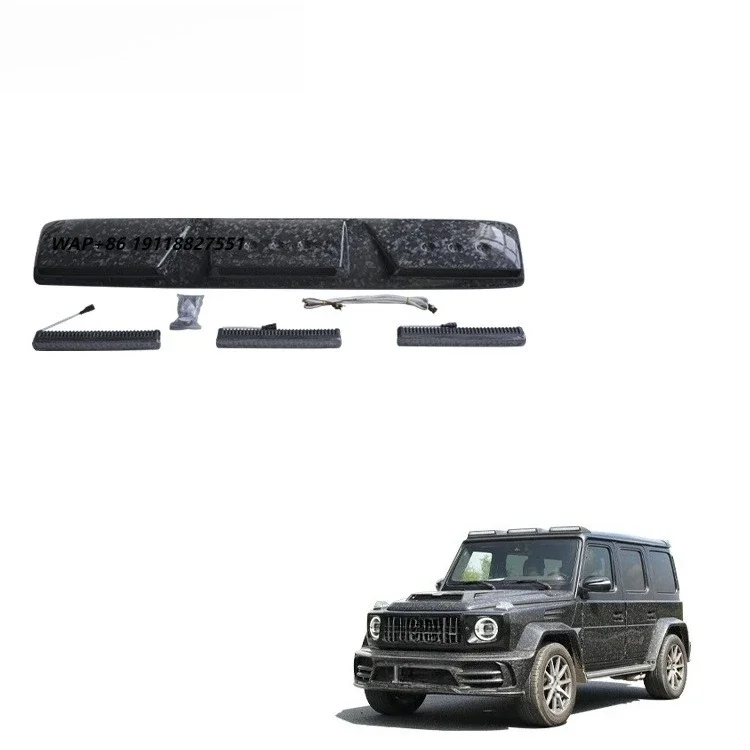 BK Tuning G-Wagon W464 Car Light Parts 3 Eyes Front Top Light Dry Carbon Roof Lamp forG Class W464 Roof Light