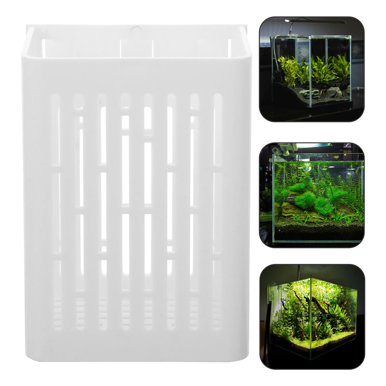 

2Pcs Plastic Water Plant Basket Hydroponic Hanging Cup Fish Tank Net Pot Aquatic Plant Planter Root Aeration Durable