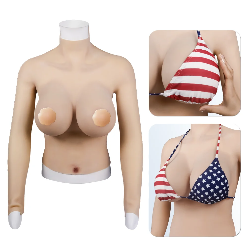 

Silicone Fake Boobs Big Tits Male To Female Crossdrssing Silicone Breast Forms With Arms For Trans Shemale Drag Queen Chest