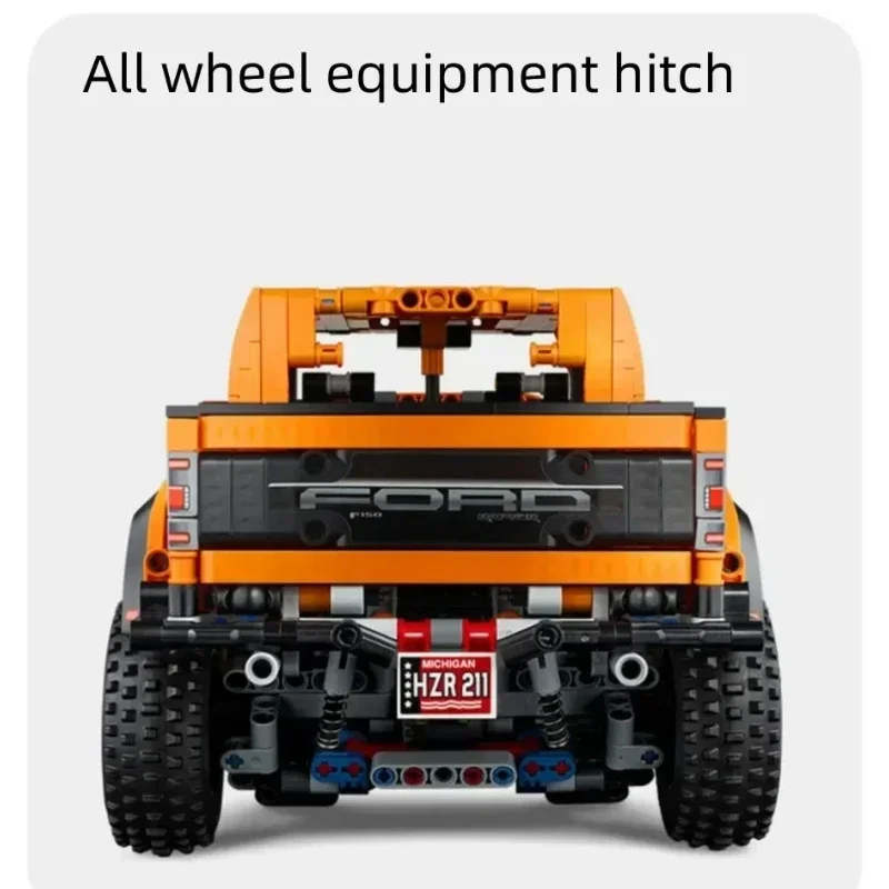 2025 جديد 42126 رابتورز F-150 شاحنة صغيرة سيارة رياضية بنة سباق نموذج سيارة للطفل هدايا عيد الميلاد عيد الميلاد #5