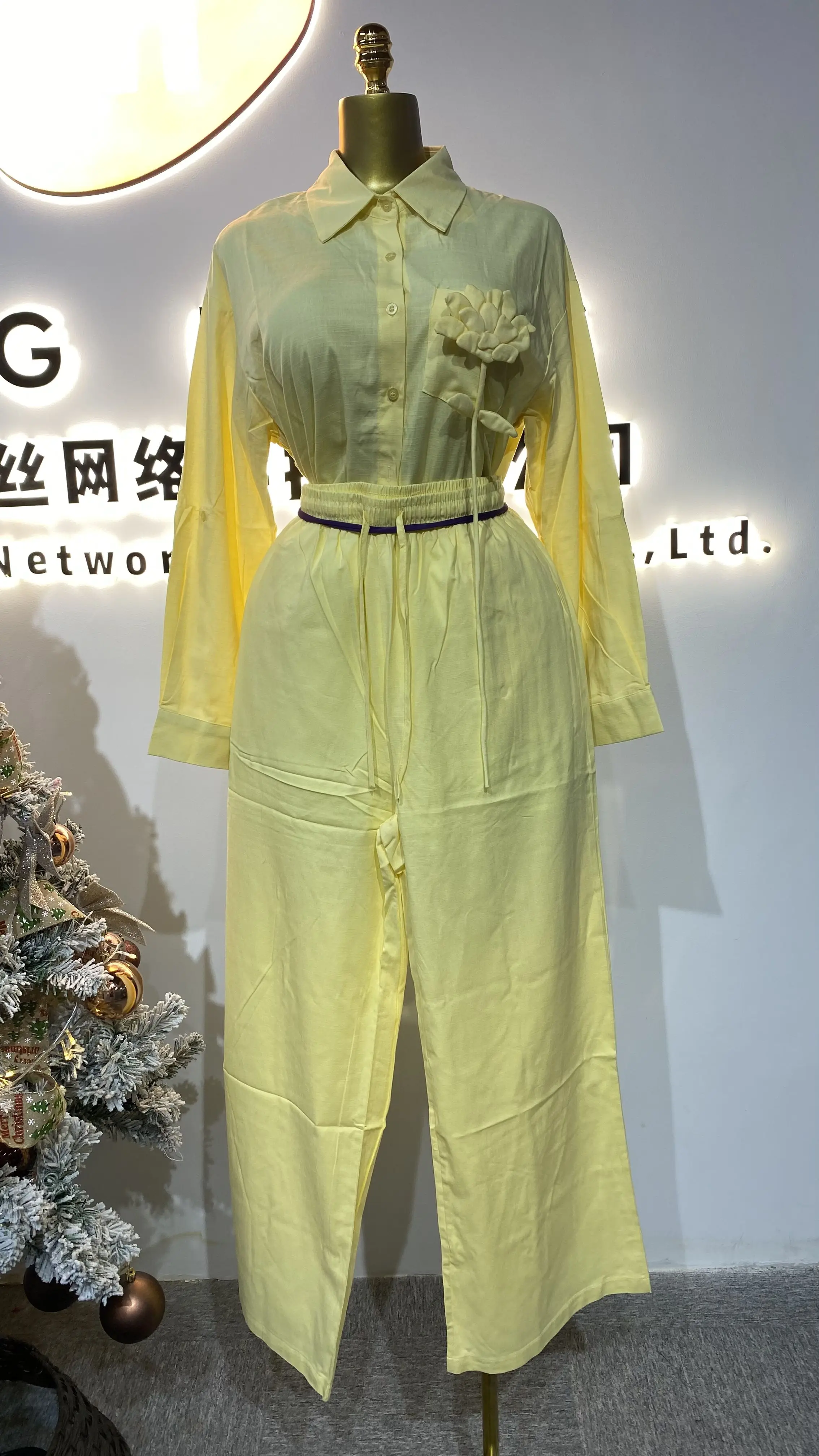 Vestido camisero de alta calidad para primavera y verano, nuevo estilo, solapa de un solo pecho, cintura imperio, informal, elegante, Party-GZMM232