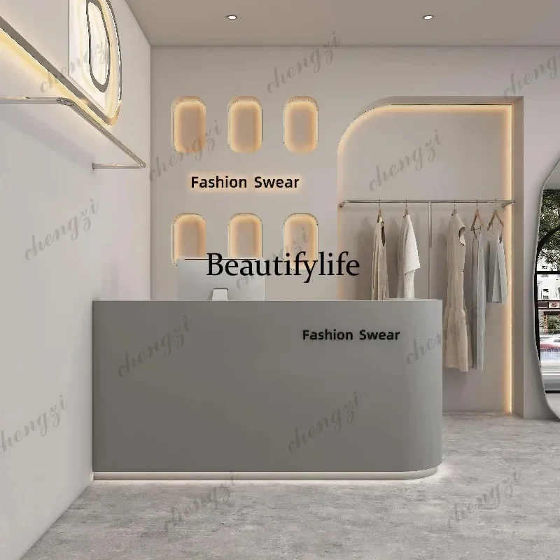 R134 Hotel Modern Reception Desks Salon Beauty Display Welcome Minimalist Reception Desks Design Wood Escritorio Trendy Furnitur