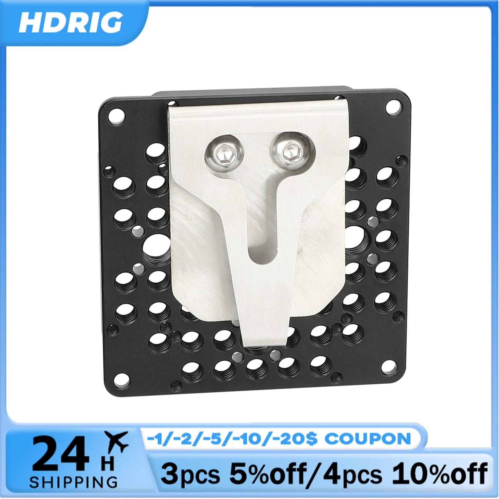 

HDRIG Multipurpose Cheese Plate With Belt Clip Compatible With Standard 75mm VESA Mount