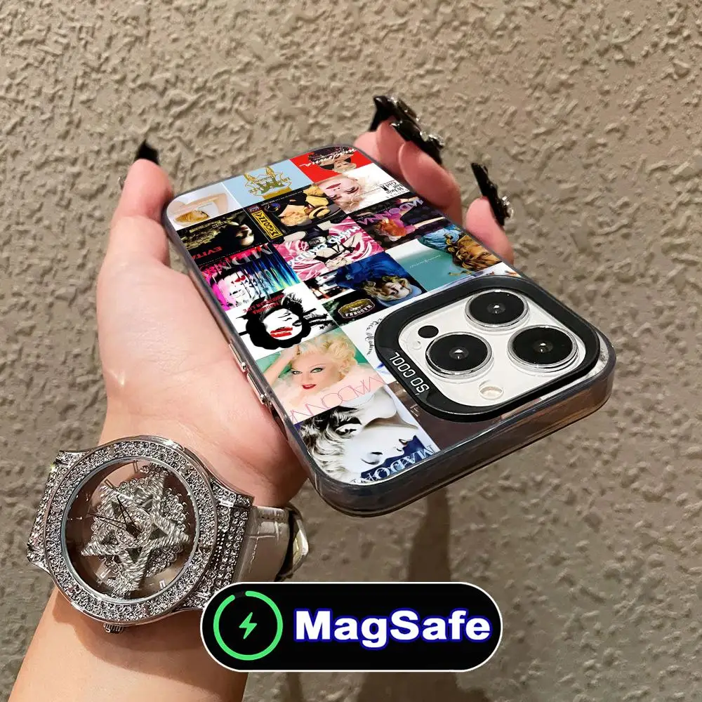

Чехол для мобильного телефона Madonna Ciccone для iPhone 17 16 15 14 13 12 11 Air Pro Max Plus MagSafe, полупрозрачный, цветной, для смартфонов
