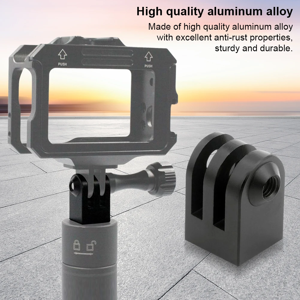 5 Stück Aluminiumlegierung 1/4 Zoll Schraube Kamerastativadapter Kamerastativadapter für GoPro Hero 4-13 DJI Osmo Action Kamera
