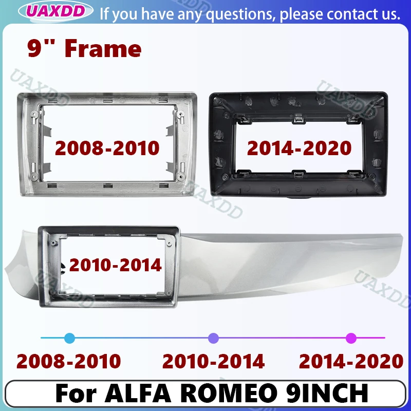 2Din Car Radio Android For Alfa Romeo 9INCH Dashboard Frame Fascia Kit Panel Automotive CD Multimedia Navigation Interior Stereo
