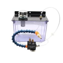 CNC Machine Tool Pneumatic Sprayer Water Pipe Oil Pump Lubrication System Low Pressure Water Spray Transparent 3L Oil Tank