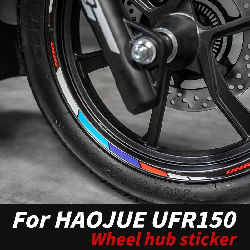 

For Haojue UHR150 Wheel Rim Shock Absorber Reflective Stickers 3M Adhesive Waterproof Anti-Scratch Decor Kits