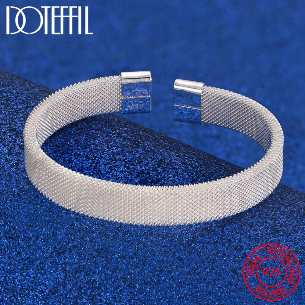 925 Sterling Silver 10mm Braided Bangles For Women Wedding Engagement Party European American Style Bracelet Jewelry