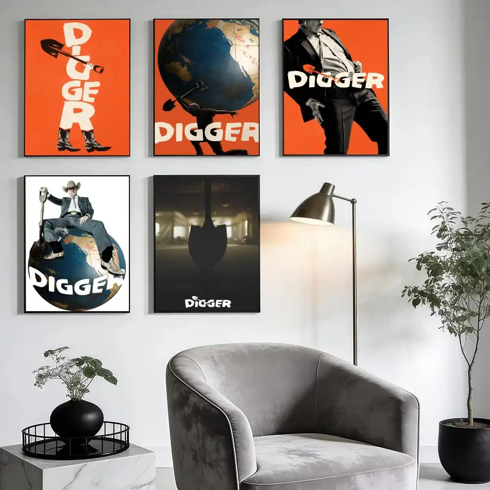 Comedy Movie D-Digger Poster Modern Minimalist Wall Art Prints for Home Decor Interior Bedroom Living Room