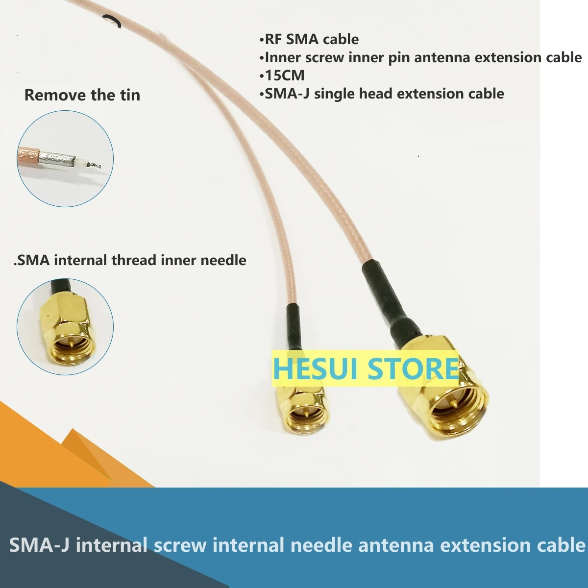 1/3/5pcs SMA-J inner screw inner needle antenna extension line RG178 routing antenna  wireless network card modification line15c