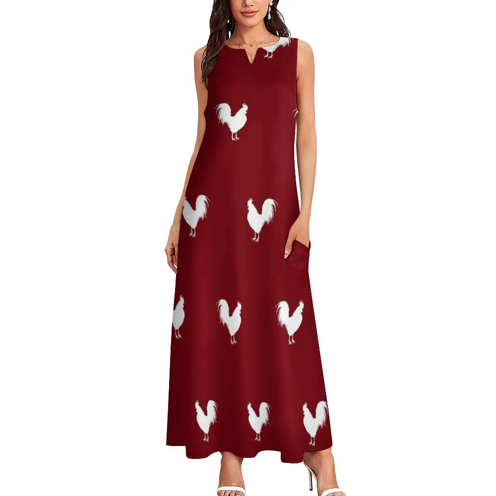 Rooster White Long Dress dress women summer 2025 dresses women summer 2025 women's summer dresses 2025 Dress