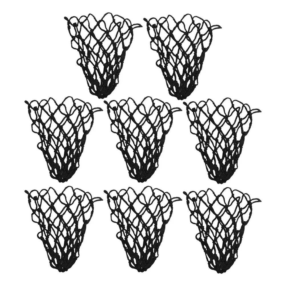 8pcs Pool Table Net Pocket Black Mesh Bag Billiard Container Durable Design Storage Solution Pool Accessories Entertainment