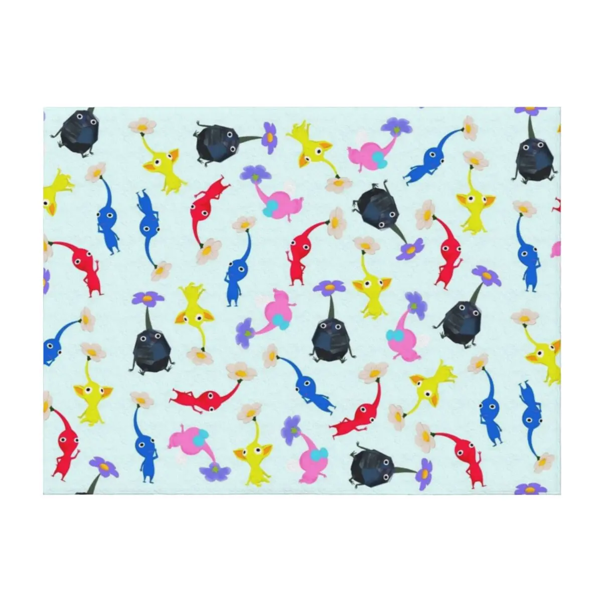 

Pikmin Throw Blanket Flannels Custom Giant Sofa Stuffeds Blankets