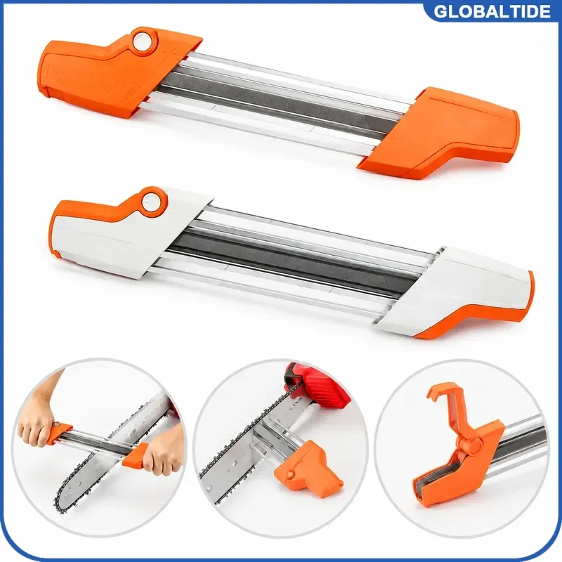 2 in 1 Chain Sharpener Manual Chainsaw Grinder File Tool Fits 4.0 4.8 mm Whetstone Grinding Stone for Saw Blade Maintenance
