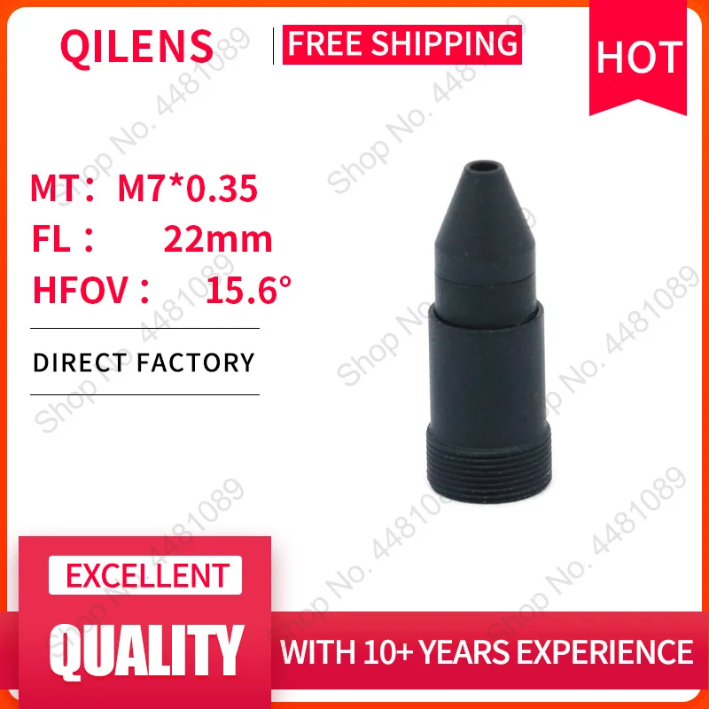 

QILENS CCTV Lens M7 22mm for Security 720P 1080P HD Mini Camera Pin hole Lens