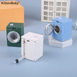 1 pz casa delle bambole simulazione in miniatura lavatrice lavatrice tamburo lavanderia modello casa delle bambole elettrodomestico modello Decor Toy