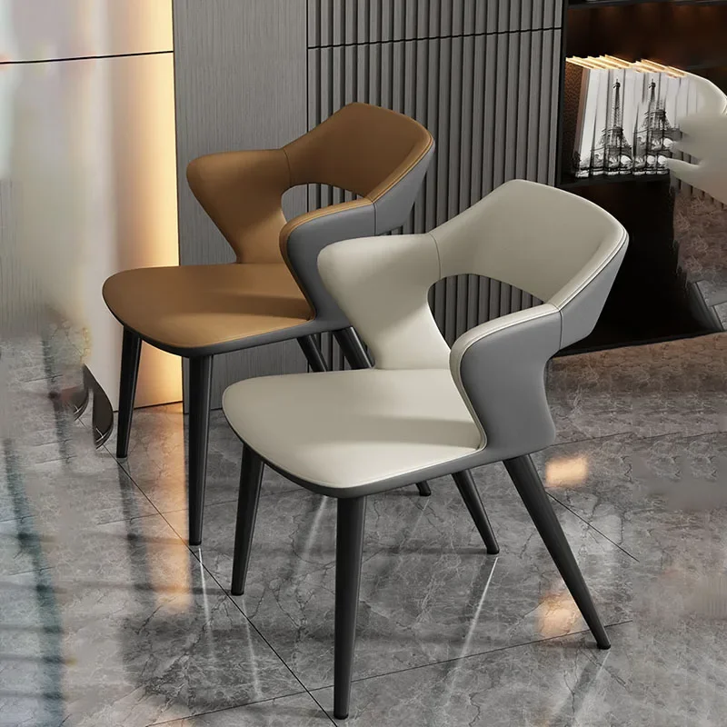 

Nordic Simple Dining Chairs Italian Modern Light Luxury Minimalist Hotel Dining Chairs Backrest Sillas Home Furniture WZ50DC