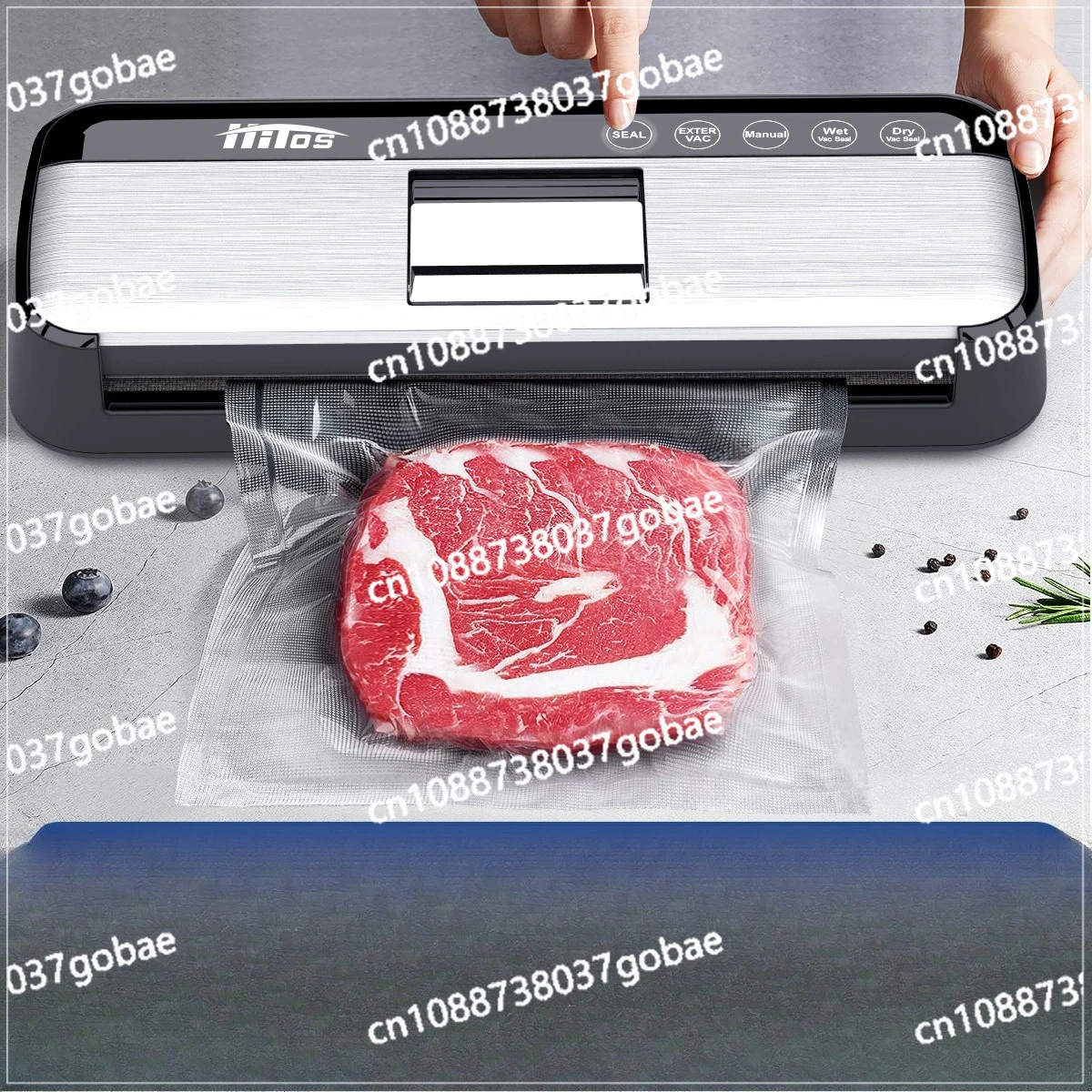 

Автоматическая вакуумная упаковочная машина. Бытовая машина для консервирования пищевых продуктов. Маленькая машина для запечатывания пластика.