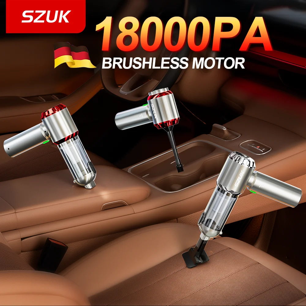SZUK 18000Pa Wireless Portable Vacuum Cleaner Car Vacuum Cleaner Handheld Mini for Car Home Keyboard Cleaning Cordless Cleaner