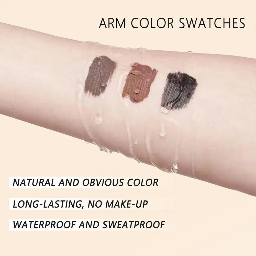 Sombra de ojos para cejas, juego de maquillaje para ojos, tinte de Color café negro, marrón, resistente al agua, crema de tinte para cejas semipermanente de secado rápido