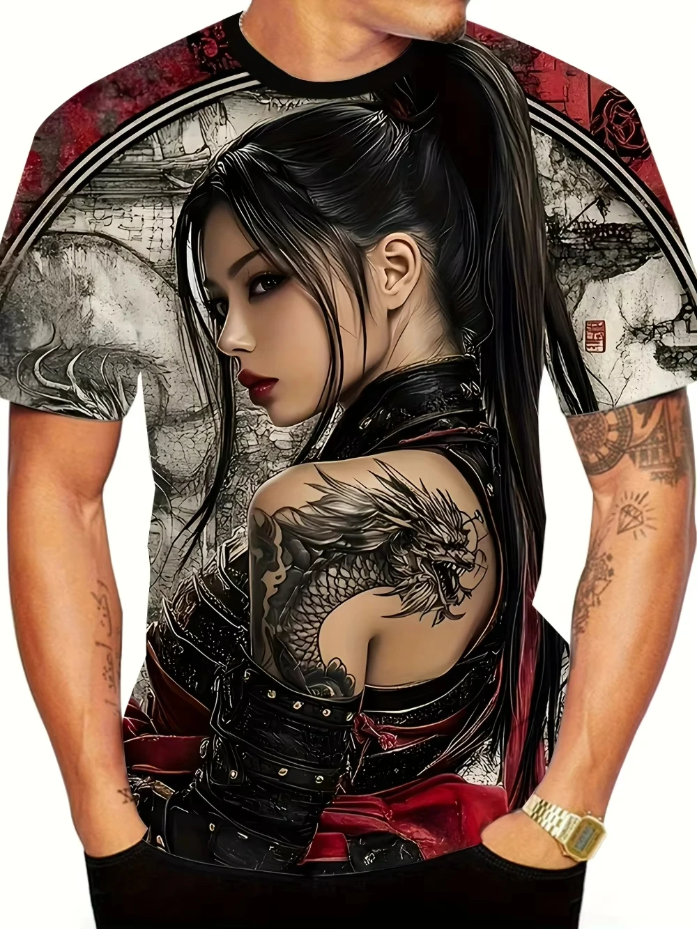ثلاثية الأبعاد المطبوعة الإناث المحارب السيف الجرافيك تي شيرت الصيف الترفيه الجافة بسرعة تي شيرت رجالي ملابس الأطفال المحملة Y2k امرأة