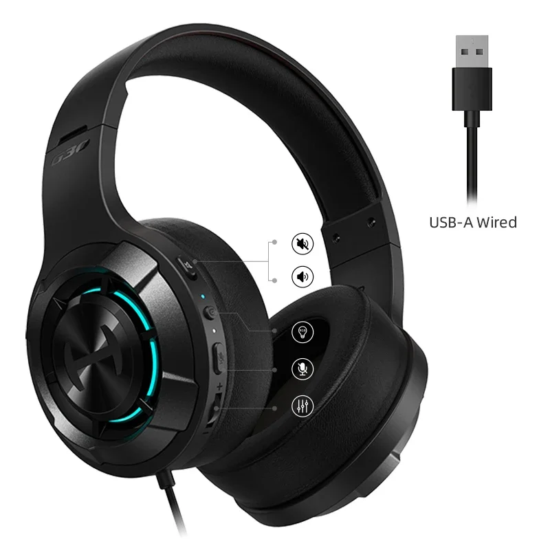 Edifier G30 II ゲーミングヘッドセット 7.1サラウンドサウンド USB