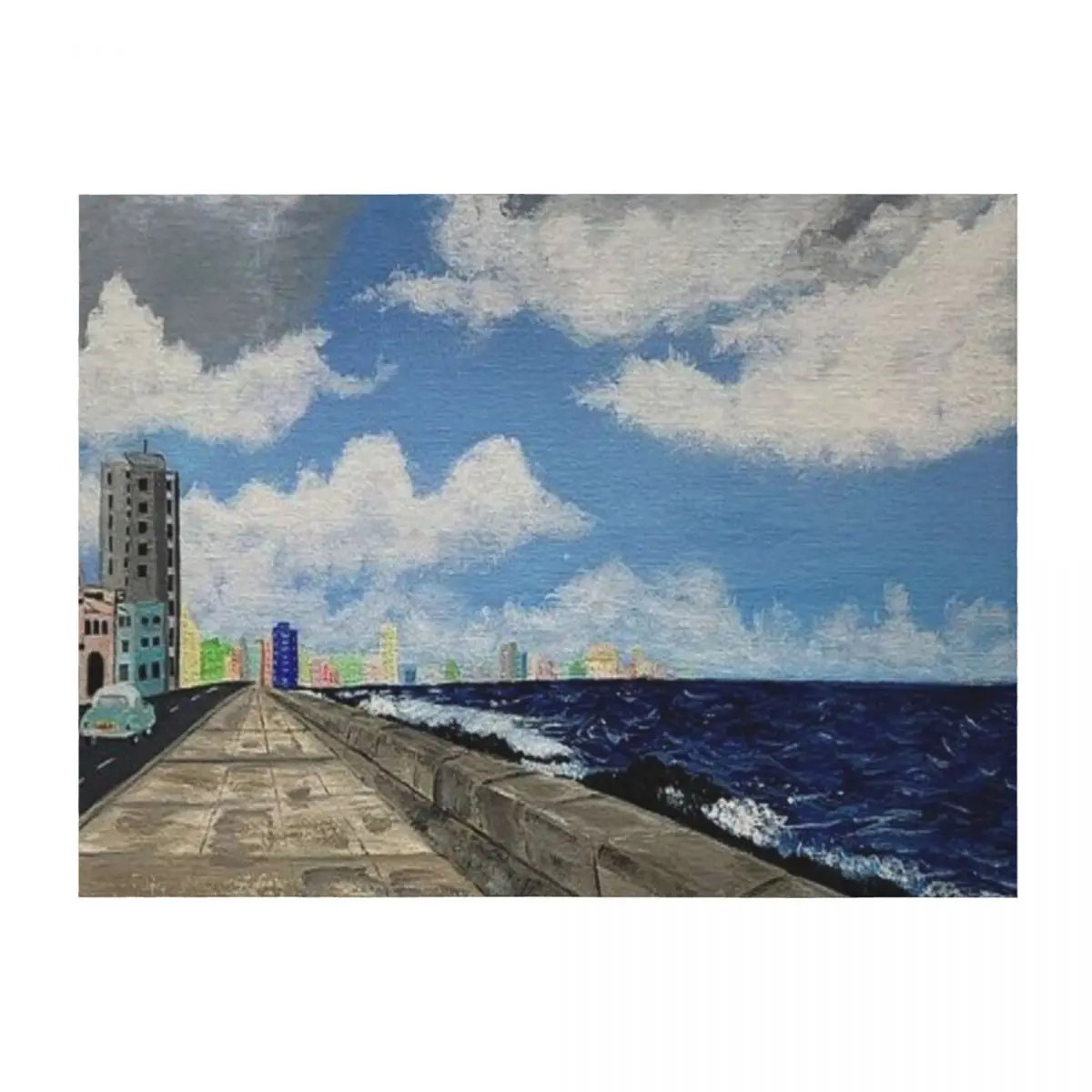 

Malecon habana Cuba Throw Blanket Picnic Polar warm for winter Bed Blankets