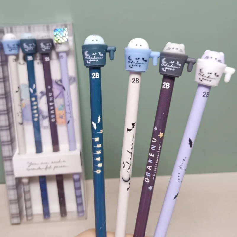 Cute Wood Pencil Sets Cartoon Coffee Drink Cup 2B Pencil Pen for Writing Drawing School Stationery Student Office Supplies