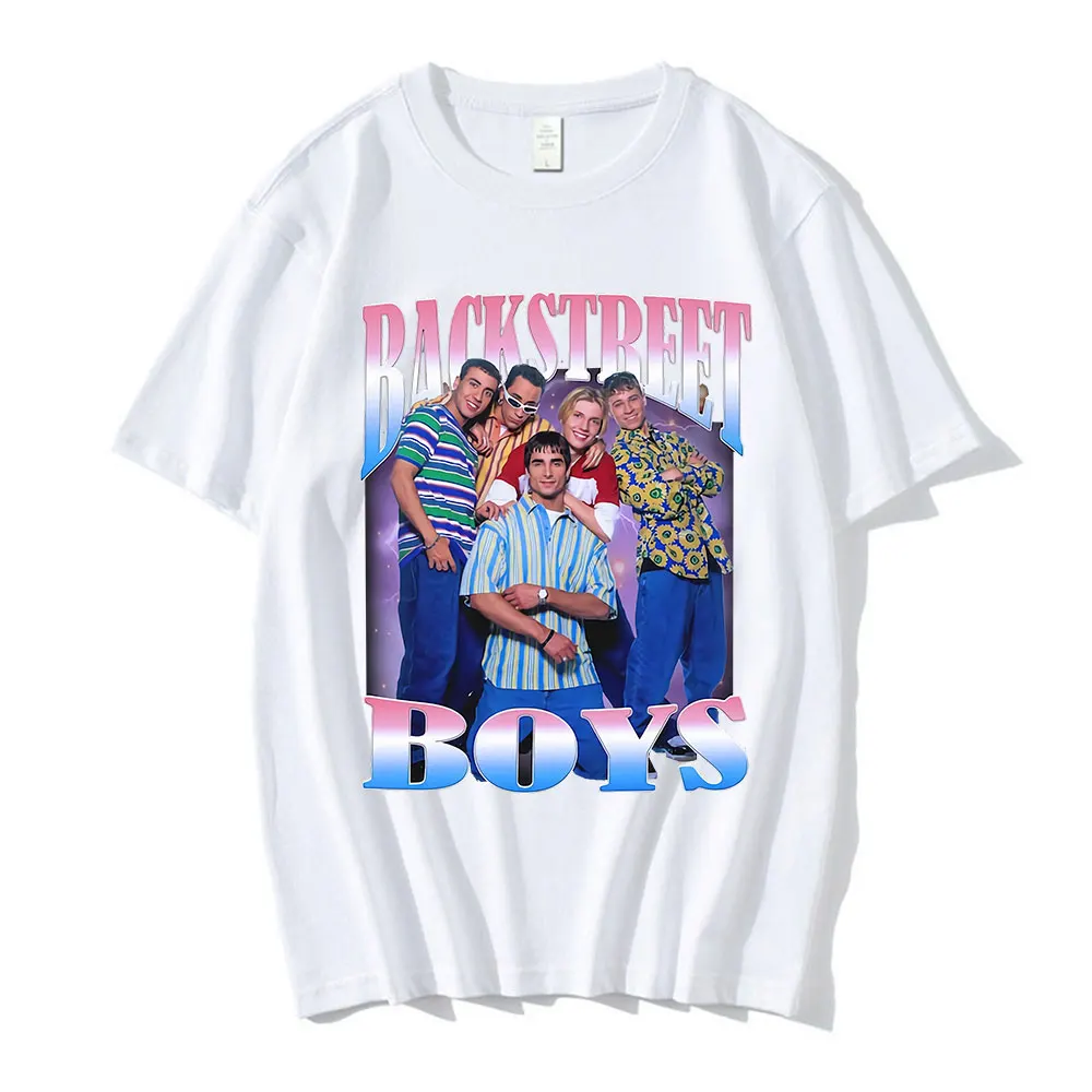 Backstreet Boys Graphic Print T-Shirt 90s Vintage Boy Band T Shirt Men\'s Women\'s Hip Hop Gothic Oversized T-Shirts Streetwear