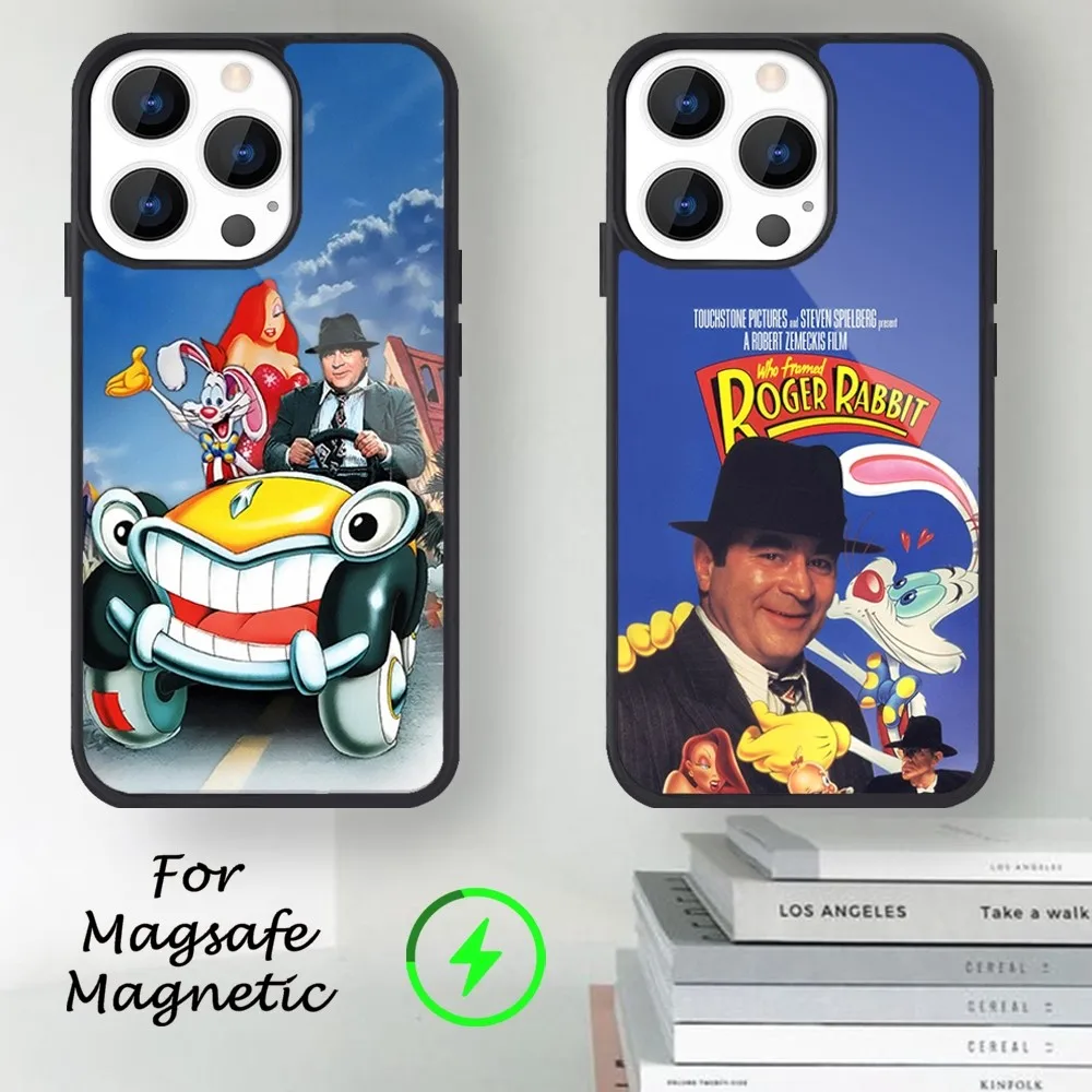 Movie W-Who Framed Roger Rabbit Phone Case For iPhone 14 13 12 11 15 Pro Max Magsafe Magnetic