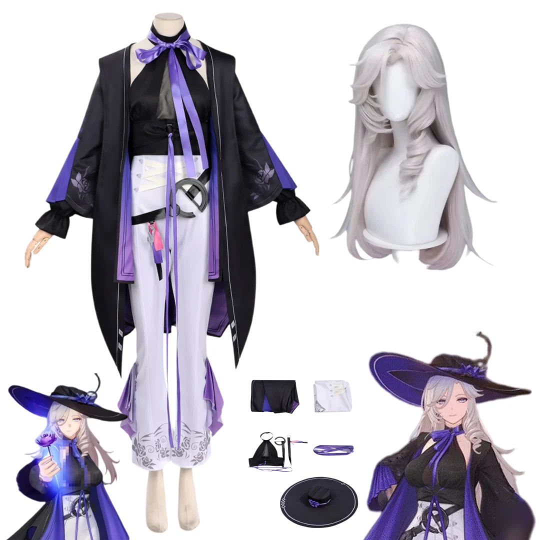 

Game Neverness to Everness Jiuyuan Cosplay Costume Wig Full Set Halloween Party Outfit