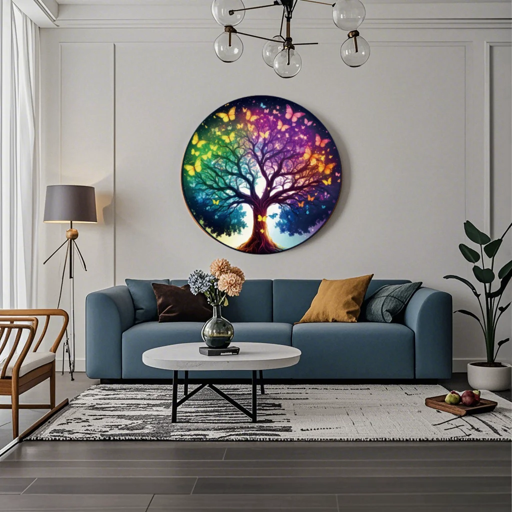 Puzzle circulaire arbre de vie 1000 pièces, puzzle de jeu difficile pour adultes, cadeaux de fête de meubles créatifs, cadeaux de vacances d'anniversaire