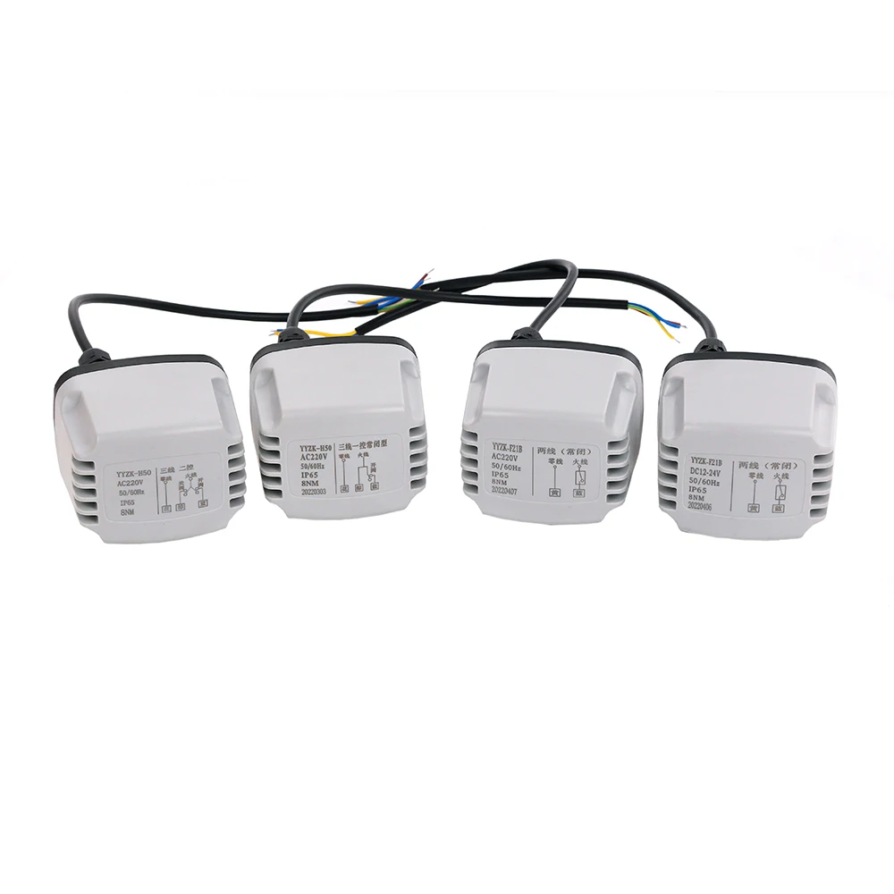 IP65 Waterproof Motorized Ball Valve 220V 12V 24V 3-Wire 2 Control Brass Electric Ball Valve Big Torque Metal Motor