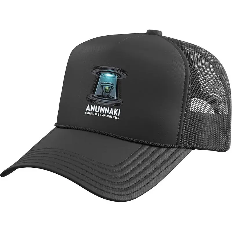 Powered by Anunnaki Tech Enki Sumerian Alien Origins Trucker Hat with Adjustable Mesh Back