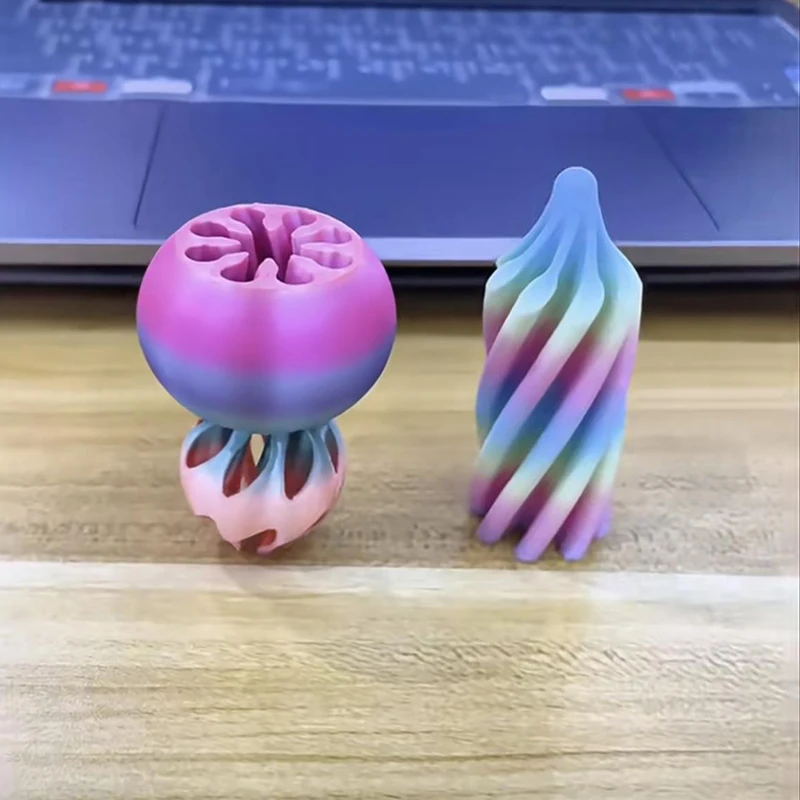 3D-gedrucktes Kürbisspielzeug, Aktivitätsausrüstung, Ball lindert Stress und Ängste, flexibles Zappelspielzeug, kreativer Fingerspitzenspinner für Kinder und Erwachsene