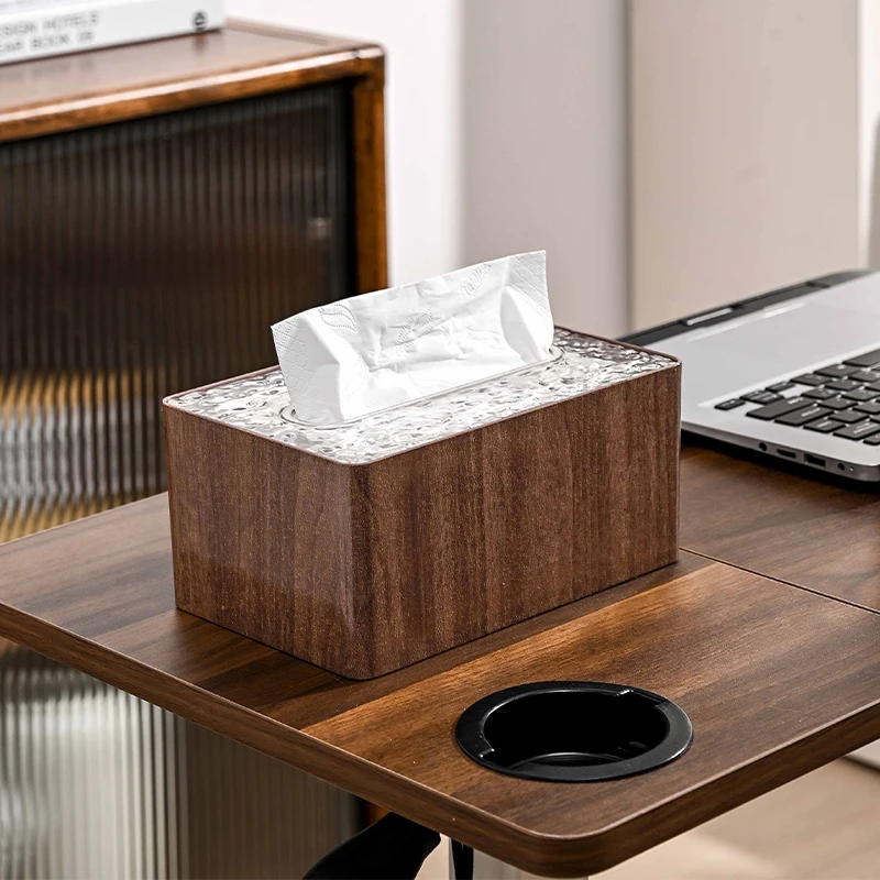 Light Luxury Tissue Box, Desktop Napkin Holder, Kitchen Organization Storage Box，Ideal for Bathrooms，Office，Car