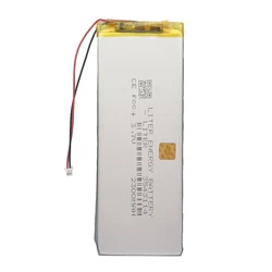 JST 1.25MM 2pin złącze 3.7V 2300mAh 3543114 bateria litowo-polimerowa do nawigatora power bank DVD Tablet klawiatura komputerowa PAD