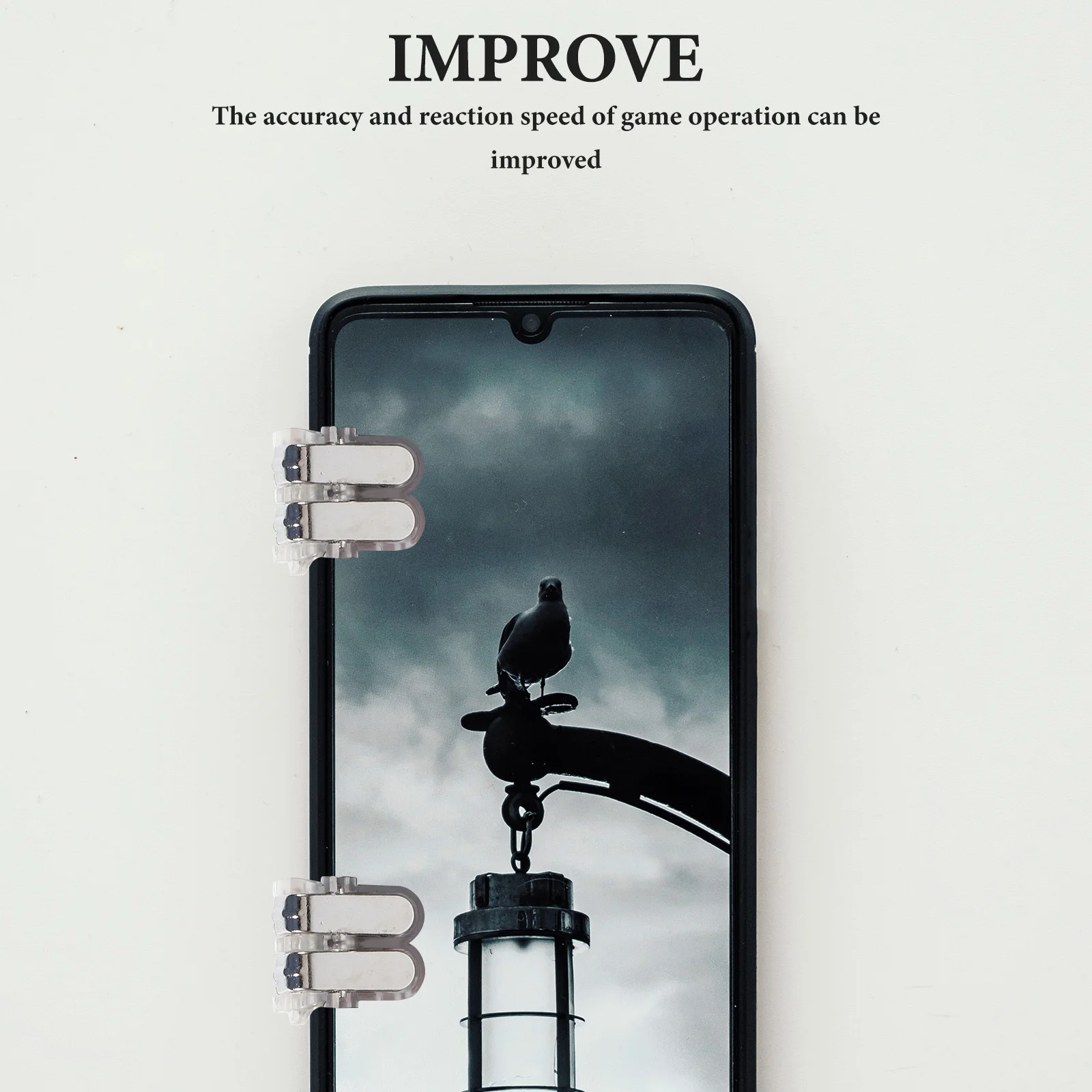 

1Pair Shooting Controller for Phone Games High Sensitivity Trigger Reliable Build Quality Compact Design Mobile Game Playing