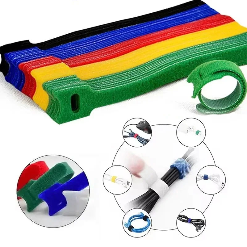 50/30/10PCS Cable Organizer Winder Ties Wire Management Holder Reusable Charging Cable Protector Nylon Strap For Mouse Earphones