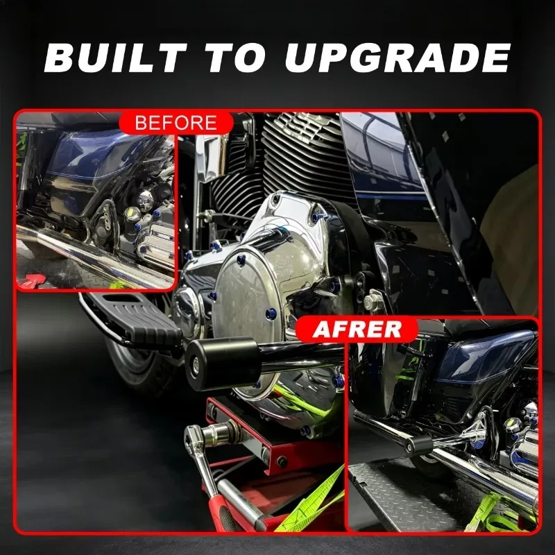 【2026】Motorcycle Parts Crash Bar Frame Slider Passenger Peg Engine Guard Protector For 1996-2025 FLH Touring Models