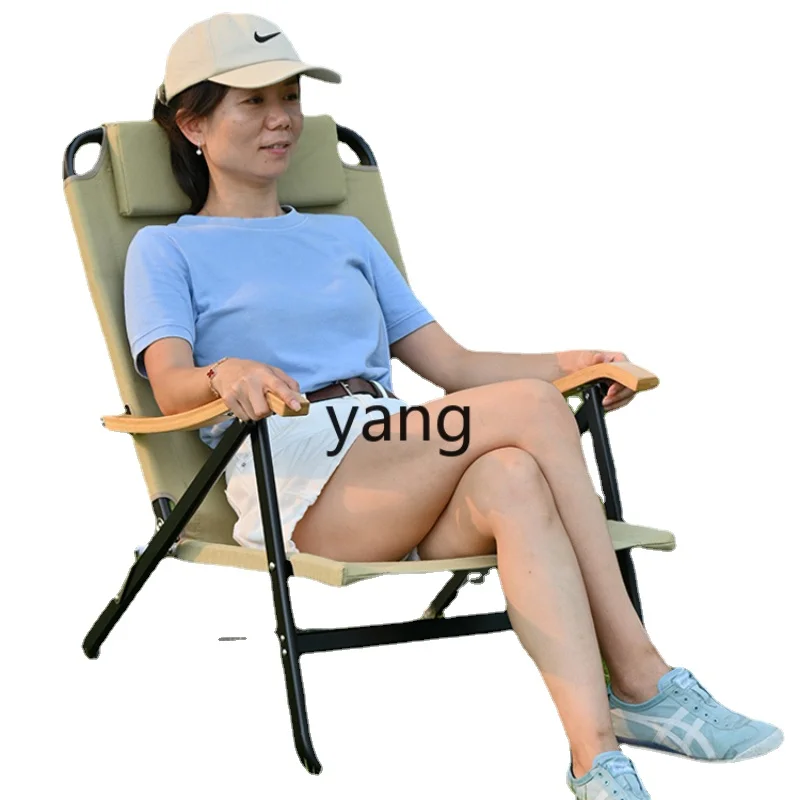 

Yhl Folding Chair Aluminum Alloy Portable Folding Chair Camping Stool High-End Fishing Beach Ultra-Light Chair