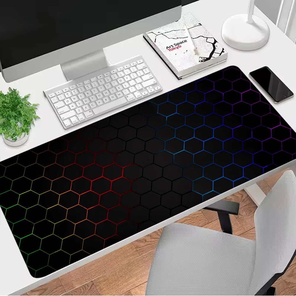 Geometry Gamer Gaming Mouse Pad Large Pc Setup Accessories Mousepad Anime Mechanical Keyboard Desk Mat Computer Table Extended