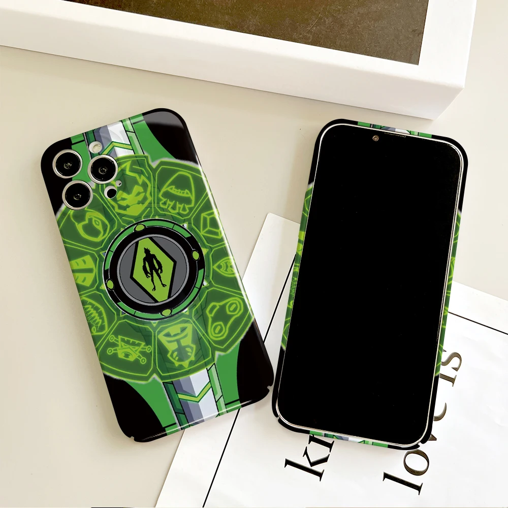 COOLอะนิเมะBen 10 FUNDAเคสโทรศัพท์สําหรับiPhone 16 12 13 14 15 Pro Max Plus Holeฟิล์มโทรศัพท์กรณีครอบคลุม