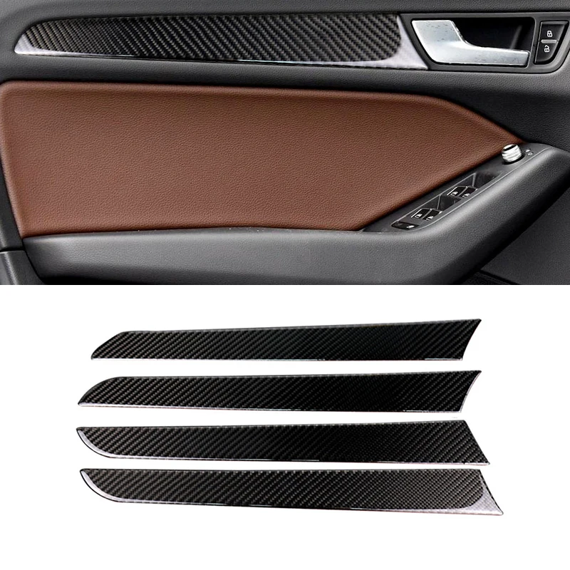 

For Audi A4 B8 A5 2010 2011 2012 2013 2014 2015 2016 Carbon Fiber Window Door Panel Trim Cover