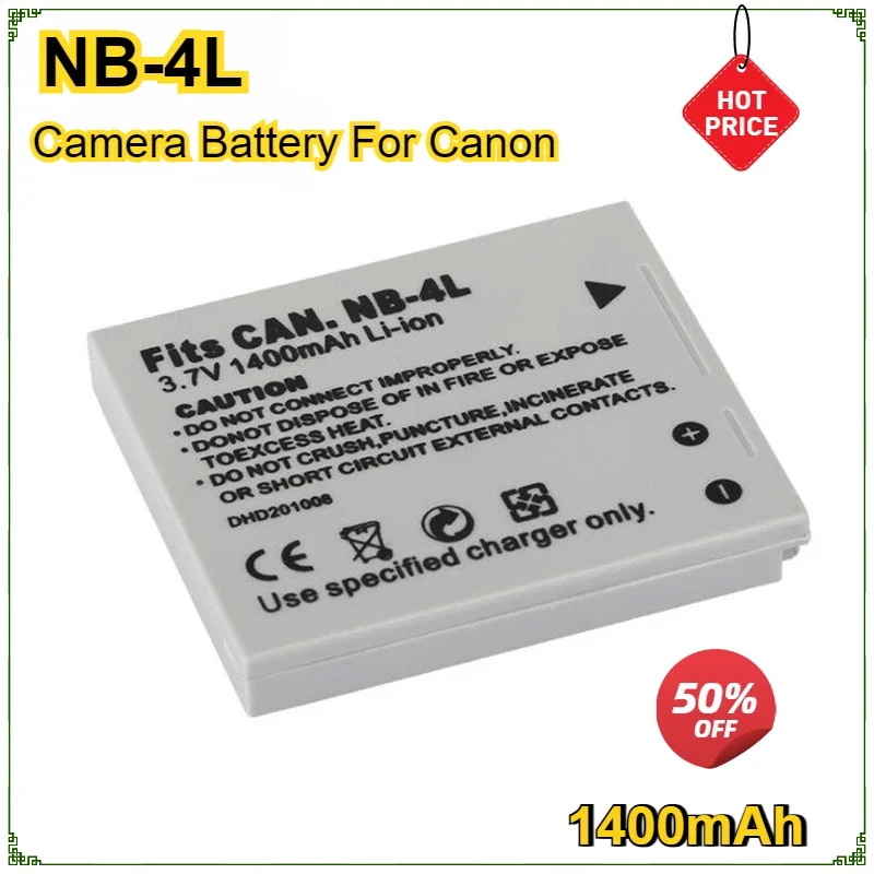 

High Quality Retail Good Lithium Digital Camera Battery NB4L NB-4L for Canon IXUS 220 HS Digital 100 IS 120 TX1 Power Shot SD200