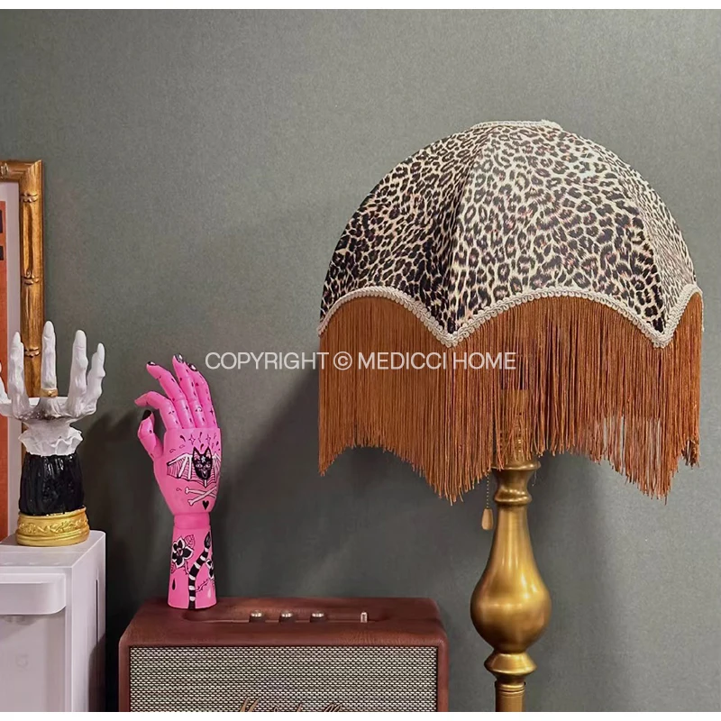 Medicci Home Italian Modern Retro Leopard Dots Lampshade Luxury Unique Design Decorative Light Shade Replacement Chic Home Decor