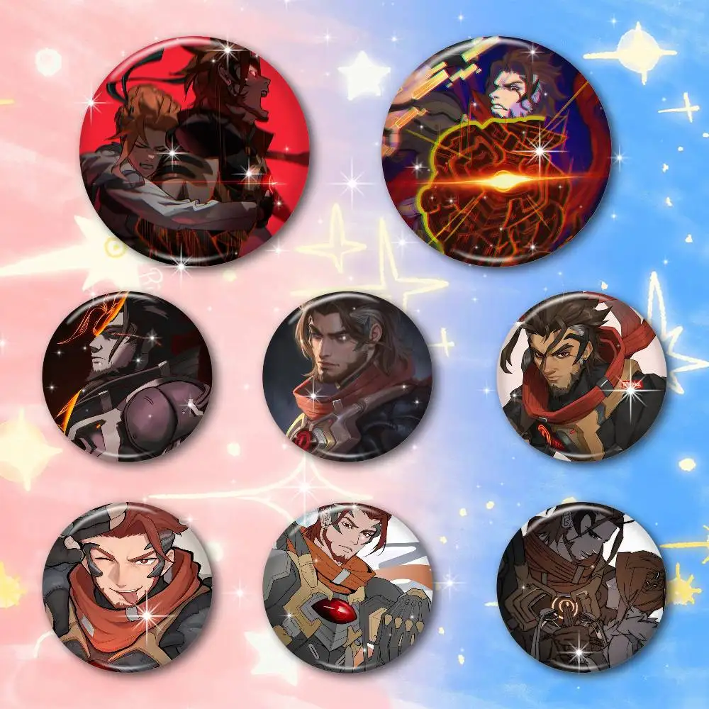Emre Sarioglu Overwatch Art Badges Button Round Creative Pin Brooch Badge Bag Decor Accessories Fans Collect Friends Gifts