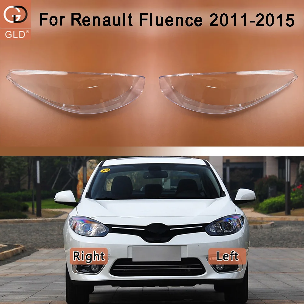 Front Headlight Shell Headlamp Transparent Lampshade Cover Lens Plexiglass Auto Replacement Parts For Renault 2011-2015 Fluence